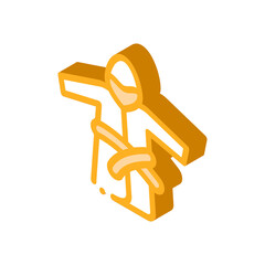 bathrobe clothes icon vector. isometric bathrobe clothes sign. color isolated symbol illustration