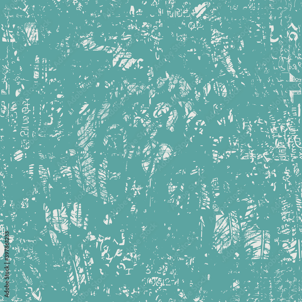Aufkleber vector image of abstraction in the style of old blurry manuscript graphics can be used as wallpaper 