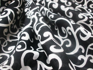 twirl pattern fabric photo white background