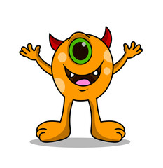 Cute alien monster illustration