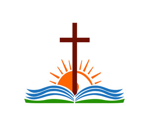 Cross-and-bible-icon-logo