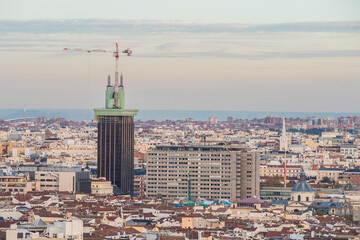 Cityscape of Madrid from the Spain Building (Spain Square)