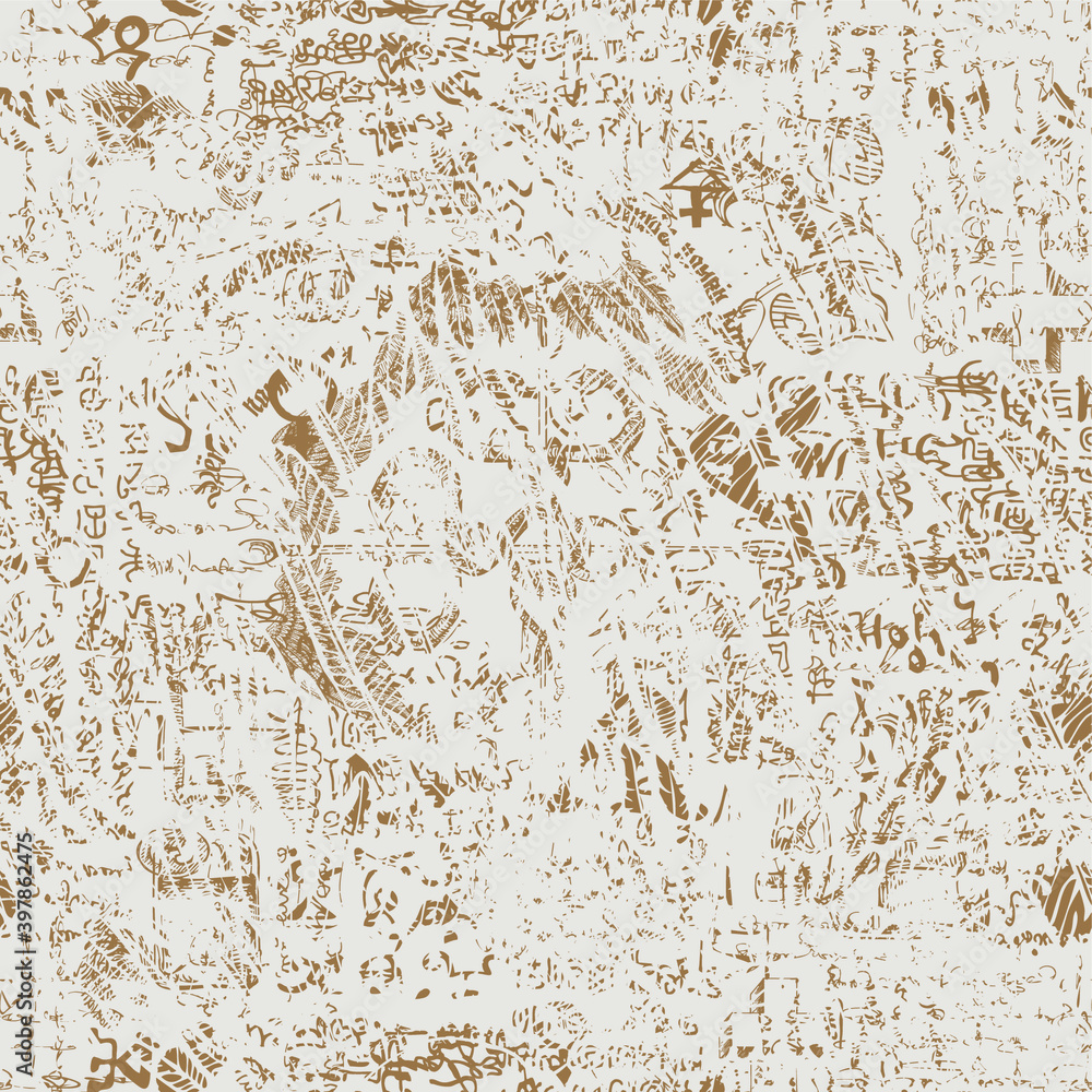 Poster vector image of abstraction in the style of old blurry manuscript graphics can be used as wallpaper 