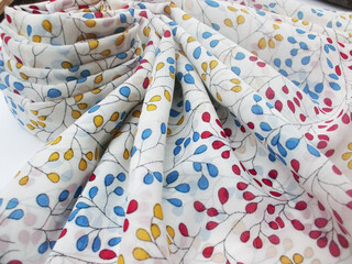 twirl pattern fabric photo white background