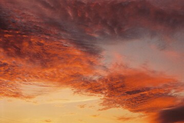 sunset in the sky