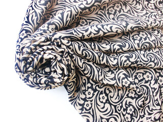 twirl pattern fabric photo white background