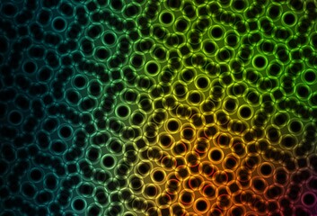 Dark Green, Red vector pattern with spheres.