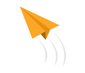 Paper plane icon, send symbol, vector.