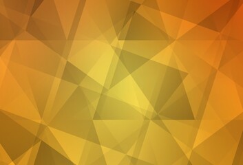 Light Yellow vector abstract polygonal template.