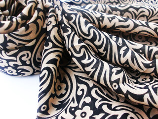 twirl pattern fabric photo white background