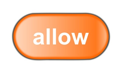 horizontal orange allow button