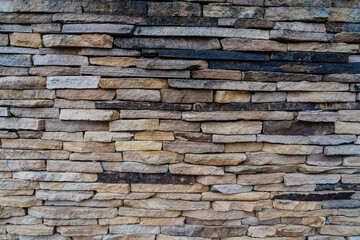 Decorative brick wall with brown seamless texture