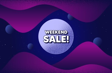 Weekend Sale. Abstract background with dotwork shapes. Special offer price sign. Advertising Discounts symbol. Dotted offer message banner. Abstract space background. Design with dots. Vector