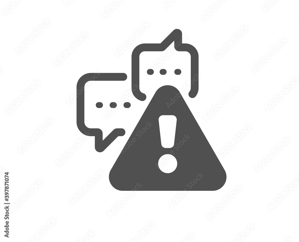 Poster warning icon. attention triangle sign. caution alert symbol. quality design element. flat style warn