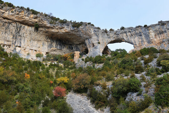 Views of Sierra de Guara National Park near Rodellar village, Spain
