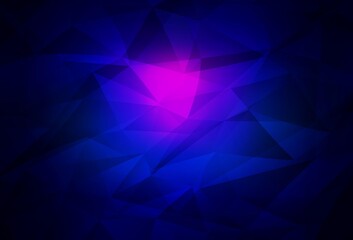 Obraz premium Dark Pink, Blue vector abstract polygonal background.