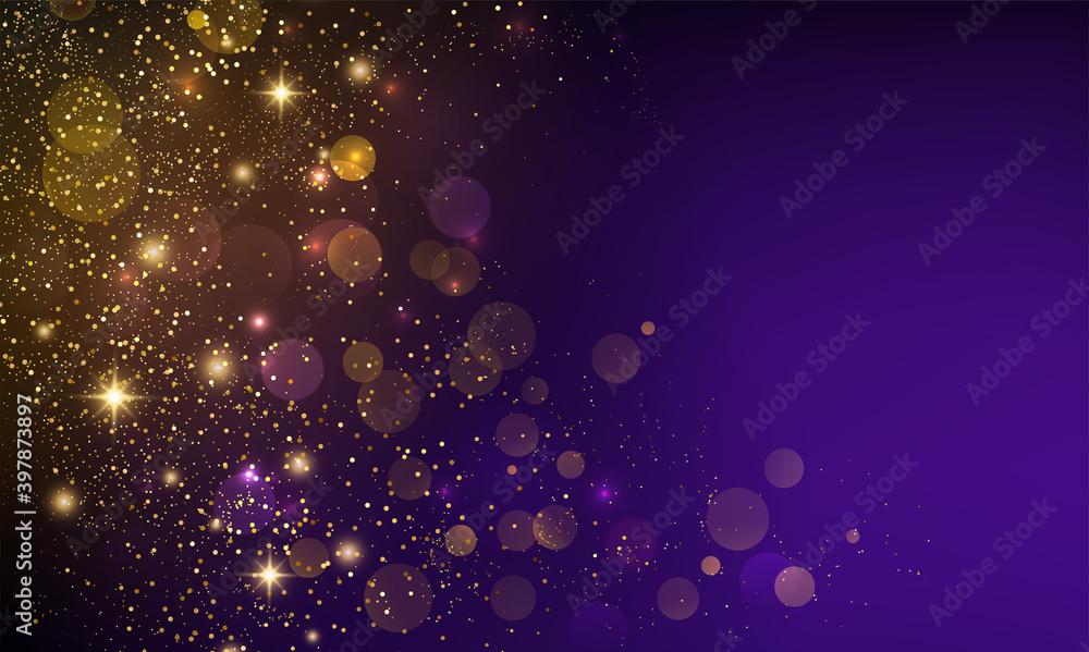 Poster holiday abstract shiny color gold design element