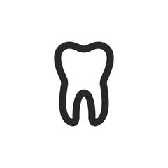 Tooth icon. Symbol of dentist and mouth health. Teeth hygiene vector.