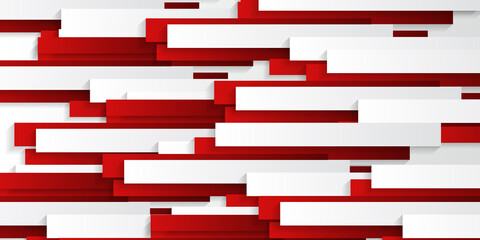 Abstract 3d background red and white with modern corporate concept