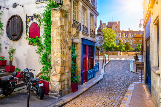 Old street in Paris, France