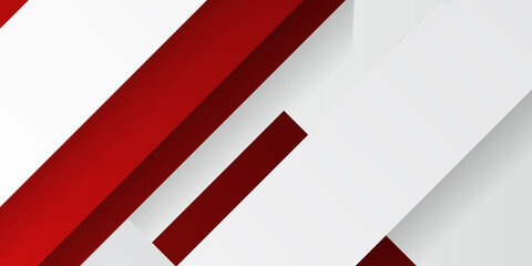 Red and white abstract background banner in minimal design style. Vector illustration for presentation design, banner, business flier, corporate profile and more