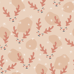 Naklejka premium Seamless Christmas pattern