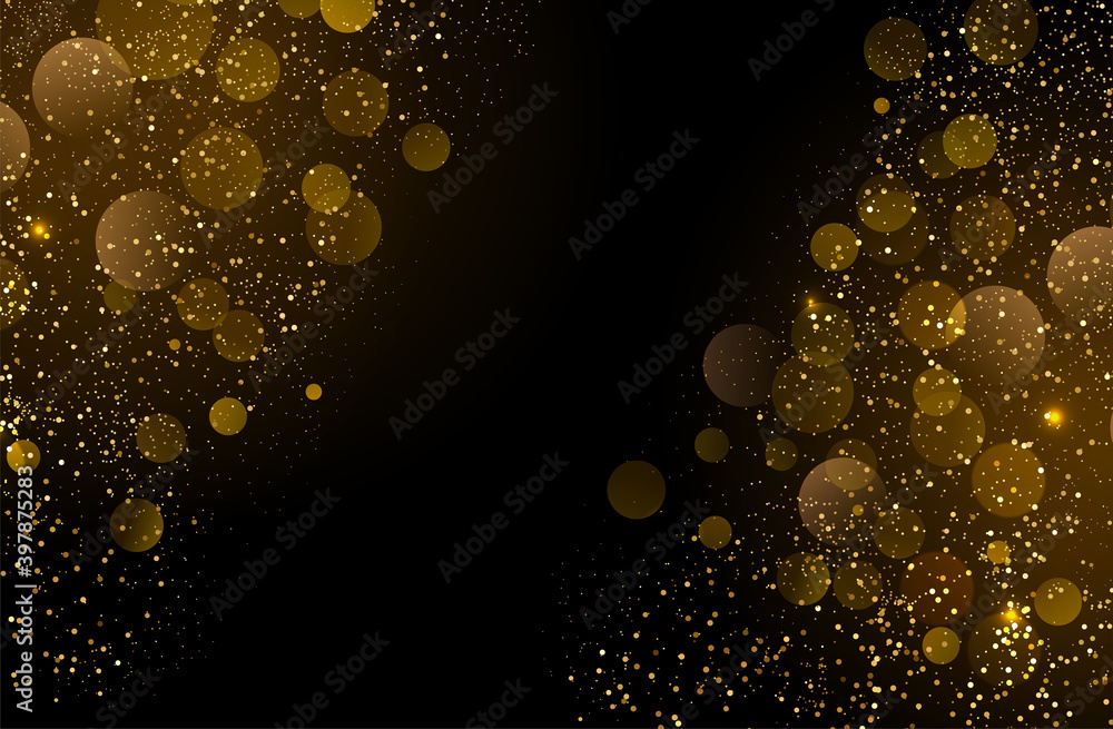 Poster holiday abstract shiny color gold design element
