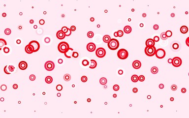 Light Pink, Red vector layout with circle shapes.