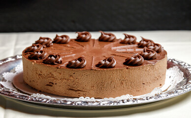 Chocolate Torte on Silver