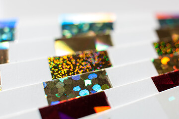 Holographic hot stamping foil palette