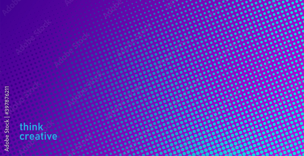 Poster Abstract vector background. Halftone gradient gradation. Vibrant texture.