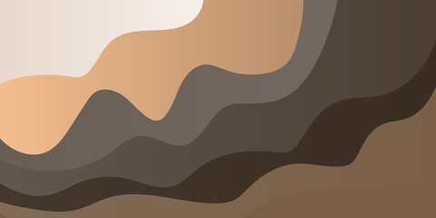 Brown wave abstract business corporate background with brown white tone color