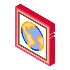 stretch ceilings with photo printing icon vector. isometric stretch ceilings with photo printing sign. color isolated symbol illustration