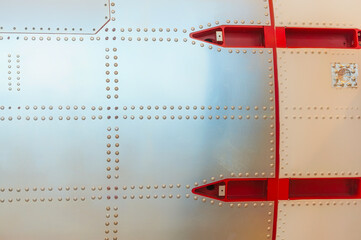 Close up of section of a rocket