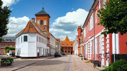 Obraz premium Ribe is a town in Esbjerg municipality in the Region of Southern ,Denmark,scandinavia,Europe