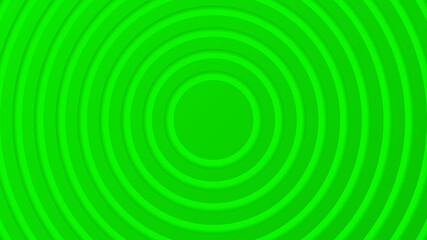 Abstract geometric monochrome background in green colors. 3d repeating rings with shadows.