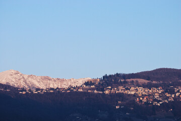 Panorama di Cademario in Canton Ticino, Svizzera.