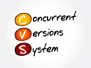 CVS - Concurrent Versions System acronym, technology concept background