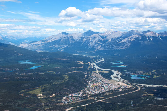 View on Jasper from the Whistlers summit. 