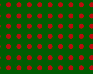 Christmas pattern seamless. Vector green and red polka dot pattern.