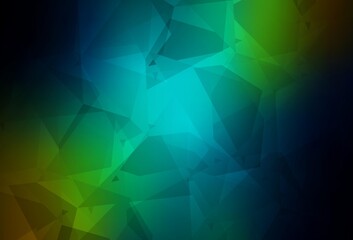 Obraz premium Dark Blue, Yellow vector backdrop with polygonal shapes.