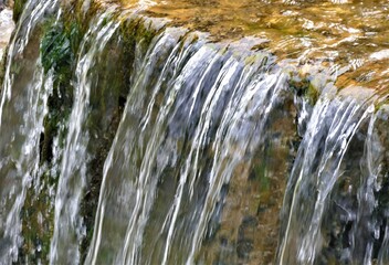 Waterfalls in nature close background