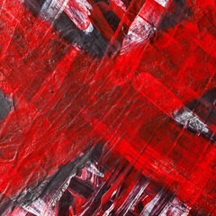 Expressive abstract background with red cross