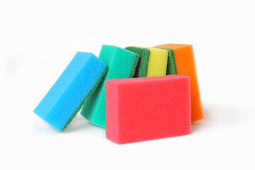  set of colored scouring sponges