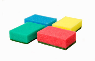  set of colored scouring sponges