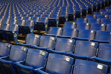 Numbered blue Empty Seats