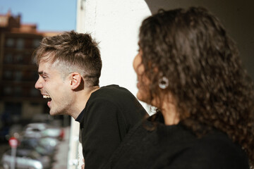 couple on the balcony