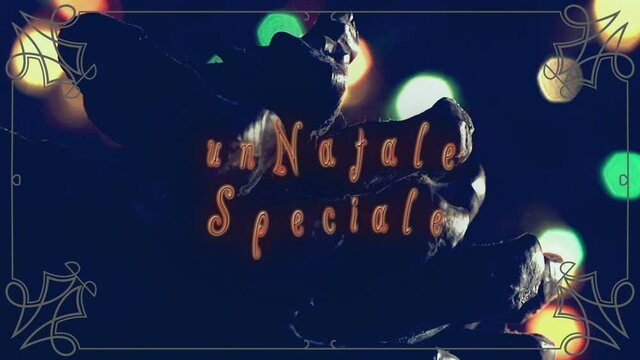 Un Natale Speciale vintage, pigna con luci a intermittenza colorate.