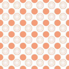Orange circles on white background