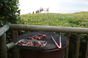 A traditional South African braai. This photo has selective focus. 